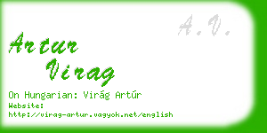 artur virag business card